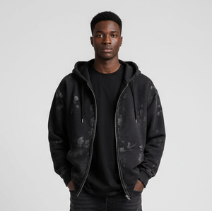 Nesta Sports Sweat à capuche surdimensionné en molleton bouclette 100% coton, style vintage délavé à l'acide, déchiré et vieilli, écologique et respirant - Product Image 6