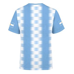 Maillot de football drapeau national, vêtement d'entraînement de football, t-shirt d'extérieur imprimé col rond, manches courtes tendance pour hommes et femmes - Product Image 2