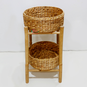 Cestas de Almacenamiento de Dos Niveles Tejidas a Mano con Jacinto de Agua y Pasto Marino Ecológicas para Organización del Hogar, Artex Dong Thap Vietnam - Product Image 5