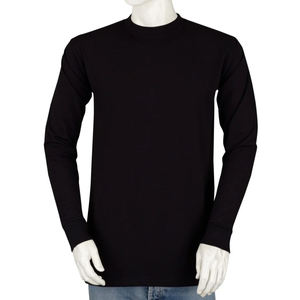 Camiseta de Manga Larga con Logotipo Personalizado de Alta Calidad, 100% Algodón, Secado Rápido, Transpirable, Cuello Redondo, Color Sólido, Informal, para Hombre - Product Image 3