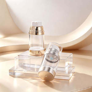 Silk Screen Printing Serums <b>Plastic</b> <b>Bottles</b> New Round Airless Pump Customizable <b>100ml</b>/120ml/150ml <b>Bottles</b> - Product Image 1