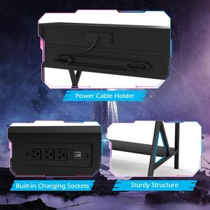 Scrivania da Gaming Professionale All-in-One con Portabicchieri e Supporto per Cuffie per Giocatori - Product Image 6