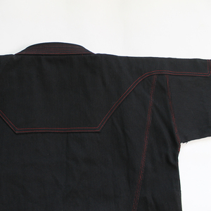 Uniforme de Jiu Jitsu Brasileño (BJJ) 100% Algodón, Diseño Personalizado, Cómodo, Color NEGRO, para Entrenamiento de MMA, Judo y Artes Marciales - Product Image 5