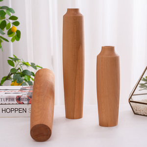 Florero Ligero de Madera Maciza para Sala de Estar, Flores Secas, Decoración del Hogar, Regalo Grande para el Día de la Madre, MULTI CRAFT - Product Image 3