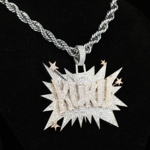 High Quality Customized 925 Sterling Silver Rose Gold Iced Hip Hop Luxury Moissanite Diamond Pendant Personalized Fine Jewellery - Product Image 3