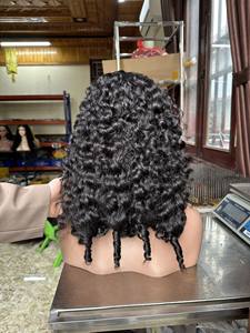 ขายส่งผมมนุษย์เวียดนาม Full HD โปร่งใสด้านหน้าหัวฝึกอบรมวิกผมหยิกพม่าในสไตล์สีดําสําหรับผู้หญิง - Product Image 4