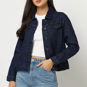 Chaqueta de Mezclilla para Mujer de Primera Calidad, Estilo Moderno, Nueva con Botones, Color Único - Product Image 4