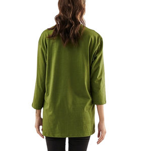 Camiseta de Manga Larga para Mujer, Estilo Urbano, de Alta Calidad, Talla Personalizada, Logotipo Bordado, 100% Algodón, Secado Rápido, Antiarrugas - Product Image 4