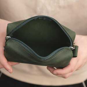 Custom Full Grain Genuine Leather <b>Toiletry</b> <b>Bag</b> <b>Men</b> Large Capacity Travel Cosmetic <b>Bag</b> Leather Dopp Kit LNTB-0038E - Product Image 2