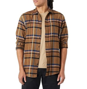 Chemises personnalisées imprimées par sublimation, élégantes, au look moderne, chemises en flanelle à carreaux de couleur unie, chemises surdimensionnées pour hommes, vente en gros OEM - Product Image 4