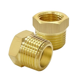 Adaptateur hexagonal en laiton robuste, connecteur de tuyau haute pression, coupleur fileté universel pour les transferts de fluides industriels - Product Image 1