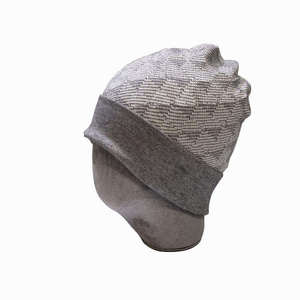 Bonnet unisexe en acrylique, tricot contrastant color block, casquette décontractée d'hiver, taille adulte 56-58CM - Product Image 4