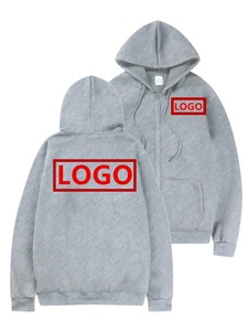 Sweat-shirt à capuche zippé noir pour homme, couleur unie, en polaire, décontracté, pour l'automne, coupe classique, logo au dos, 2027 - Product Image 2