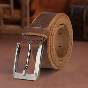 High Quality Genuine Leather Vintage Durable Men's Belt Wholesale Luxury Designer Casual for Jeans LMB-0092B - Product Image 5