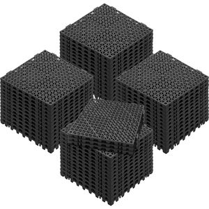 55 Pezzi Piastrelle Drenanti Nere in PVC Morbido a Incastro 30x30 cm, Antiscivolo, Spessore 8mm, Piastrelle Drenanti Nere Componibili - Product Image 1