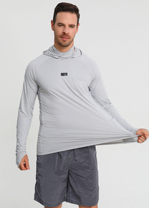 Logo personnalisé Polyester Nylon Extérieur UPF50 Protection UV Manches longues Sublimation Séchage rapide Coupe ajustée Imperméable Unisexe Pêche - Product Image 5