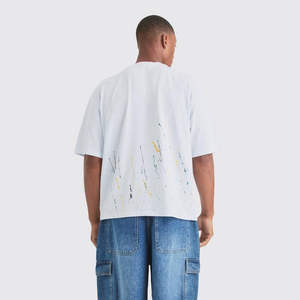 เสื้อยืดผู้ชายไซส์ใหญ่ รุ่นใหม่สำหรับฤดูร้อน ผ้าฝ้าย 100% เสื้อยืดโอเวอร์ไซส์สีพื้น เสื้อยืดคอกลมแขนสั้นลำลองสำหรับผู้ชาย - Product Image 3