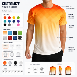 T-shirts sportifs vierges en gros pour sublimation, maillots unis personnalisables pour impression par transfert thermique, séchage rapide, 100 % polyester pour hommes - Product Image 2