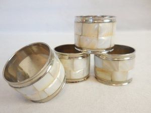 Famous Article Design Brass MOP Napkin Ring Metal Napkin Ring With MOP Inlay Stainless steel Napkin Ring At very low Price - Product Image 5