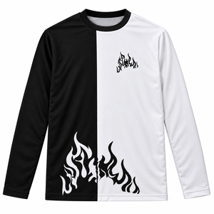 Chemise décontractée à manches longues avec imprimé flamme, séchage rapide, unisexe, t-shirts imprimés extensibles pour l'été - Product Image 2