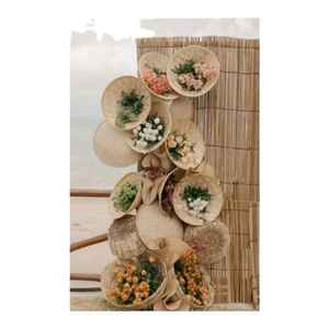 หมวกไม้ไผ่ทรงกรวยสำหรับ2025ทำด้วยมือแบบดั้งเดิมใบปาล์ม - Product Image 1