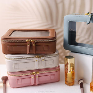 Wholesale Customized Eco-Friendly Travel Size <b>Leather</b> Cosmetic Pouch Candy Pattern for <b>Toiletry</b> Storage Makeup <b>Bag</b> Zipper - Product Image 6