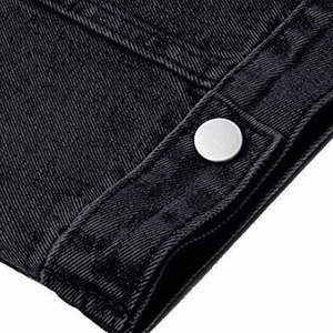 Veste d'hiver en jean pour homme, coupe slim, décontractée, tendance, chaude et confortable pour l'automne et l'hiver, à porter au quotidien - Product Image 2