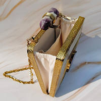 Pochette de luxe en laiton strass nacre pochette sac à main Offre Spéciale Bahreïn États-Unis femmes pochette par RF Crafts