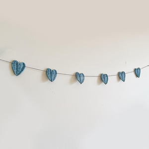Suministros para regalos del Día de San Valentín, guirnalda de ratán hecha a mano, decoración de pared, guirnaldas tejidas de alta calidad - Product Image 3