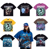 T-shirt à manches courtes en coton 100% personnalisé, imprimé DTG, 230g, coupe ample, tricoté, respirant, effet délavé vintage