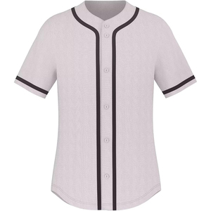 Retro Grey Custom <b>Baseball</b> Jersey Blank Breathable Polyester Mesh Sportswear for Streetwear and Athletic Teams - Product Image 1