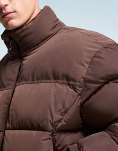 Chaqueta Acolchada con Cuello Alto Personalizada al por Mayor, de Alta Calidad, de Secado Rápido, Cortavientos para Hombre con Diseño de Logotipo y Estampado de Letras - Product Image 4