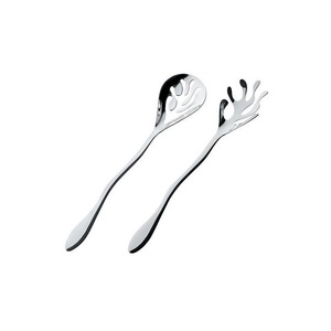 Juego de servidores de ensalada de acero inoxidable de alta resistencia para comedor, cocina, restaurante, duradero, a prueba de óxido, calidad premium. - Product Image 1