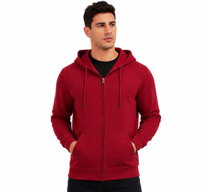 Custom Regular Fit Men Full Face <b>Zip</b> <b>up</b> Hoodie Heavyweight 100% Cotton Streetwear Breathable Winter Zipper Hoodie - Product Image 5