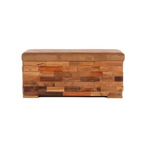 Otomana de madera contemporánea para el hogar, oficina y sala de estar, cocina reciclada, dormitorio, comedor y muebles de almacenamiento para niños - Product Image 5