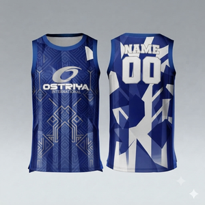 Camisetas de Fútbol y Baloncesto Unisex de Alta Calidad, Impresión por Transferencia de Calor, Tallas Grandes, Logotipo Frontal, Sin Mangas, Deportivas de Verano, 100% - Product Image 3