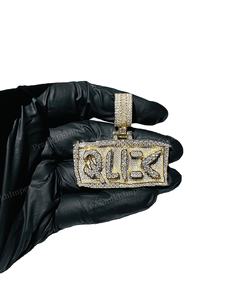 Luxueux Premium de haute qualité en argent sterling 925 plaqué or VVS Moissanite diamant personnalisé nom initial fêtes faites à la main - Product Image 4