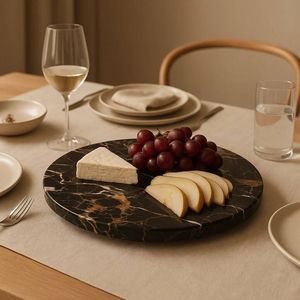 Square <b>Marble</b> Serving <b>Tray</b> With Modern Appeal For Coffee Bar Arrangement And Elegant Kitchen Decor Enhancement - Product Image 1