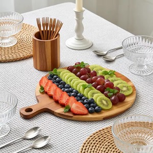 Wood Cutting <b>Board</b> with Handle Chopping Block Reusable Durable Sustainable Kitchen Serving <b>Board</b> Dishwasher Safe Customizable - Product Image 5