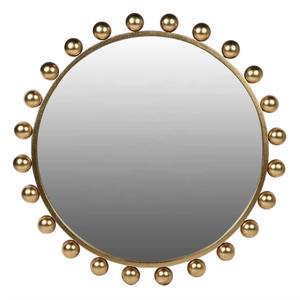 Espejo metálico elegante con puntos en relieve de la más alta calidad, que funciona como un práctico complemento y un atractivo arte de pared. - Product Image 1