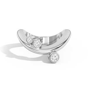 Lab Grown Diamond Stackable Rings Bezel Set Custom 14k 18k Solid Gold Round Wavy Curvy Cluster Bands Everyday Wear Manufacturer - Product Image 4