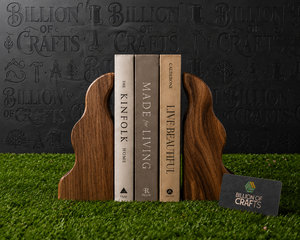 Porte-livres en bois naturel, support de livres minimaliste pour bibliothèque, décoration de bureau à domicile, support de livres pour table - Product Image 1