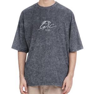 Mens Washed Look T Shirt Oversized Fit Short Sleeve Crew Neck Casual Streetwear <b>Top</b> Vintage Style Wholesale Clothing Supplier - Product Image 1