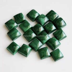 7mm naturel vert Malachite lisse forme carrée Cabochon pierre précieuse en vrac bijoux personnalisés nouveauté produit à vendre - Product Image 1