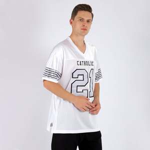 Maillot de football américain imprimé en polyester respirant de qualité supérieure, service OEM, vente en gros, personnalisation numérique sur le devant - Product Image 3