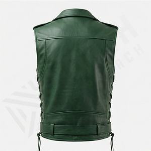 เสื้อกั๊กหนังแท้ NAI-5083A สำหรับนักขี่มอเตอร์ไซค์ ขายส่ง คุณภาพสูงสุด แฟชั่นเสื้อแจ็คเก็ตมอเตอร์ไซค์ อุปกรณ์ป้องกันการขับขี่ สีตามสั่ง - Product Image 2