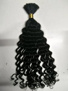 Extensions de cheveux humains vierges indiens Remy 22 pouces, double trame machine, 100% vierges, bouclés naturels, simple trame, boucles profondes - Product Image 3