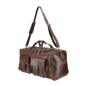 Bolsa de Viaje de Cuero Genuino con Múltiples Bolsillos con Hebilla, Compartimento Principal Espacioso y Diseño Premium para Fin de Semana - Product Image 3
