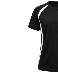 Black And White Quick Dry <b>Polyester</b> Sports T Shirt For Men Custom Team Training Running Jersey Breathable Gym Wear Tee Pro - Product Image 3