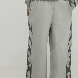 เสื้อฮู้ดดี้คุณภาพสูง ผ้าฝ้าย 100% ระบายอากาศได้ดี แบบสั่งทำพิเศษ พร้อมกางเกงวอร์มเนื้อหนา พิมพ์ลาย DTF 450gsm สำหรับฤดูหนาว - Product Image 5